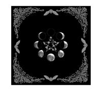 MALSSE Moonphase Star Tarot Tablecloth Divinations Card Table Cloth Tapestry Astrology Witchcrafts Deck Cloth Wall Decoration Moonphase Star Tarot Card Tablecloth Spiritual Deckcloth