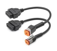 MALSSE Motorbike Diagnostic Scanner Cable Adapter For 6+4Pin Connector Quick Data Transfer Tool Realtime Data Transmission ABS