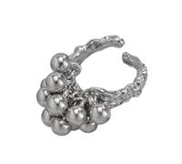 MALSSE Multipurpose Adjustable Five Petals Flower Rings Decoration For Trendy Women With Elegant Gold And Silver Finish Elegant Open Rings