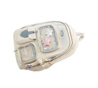 MALSSE Multipurpose School Rucksack For Adults Teens Fashion Aesthetic Backpack Large Capacity Book Bag With Clear Pockets Adjustable Straps Bag