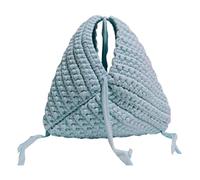 MALSSE Multipurpose Triangular Handbag Candy Color Woven Design Lightweight Polyester Evening Purse Travel-Friendly Women's Accessory Compact Commuters Bag