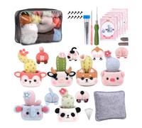 MALSSE Needle Felting Supply for Beginner Animal Plant Needle Supplies Beginner Wool Supplies Step by Step Guide