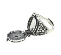 MALSSE Openable Gawu Box Rings With Secret Compartment Adjustable Size Opening Rings Alloy Fashion Accessory For Trendy Outfits Gawu Box