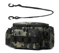 MALSSE Outdoor Fishing Tackle Bag Backpack Waterproof Multipockets Gears Storage Large Capacity Pouches Enduring Outdoor Portable Multipockets Tackle Shoulder For Accessories