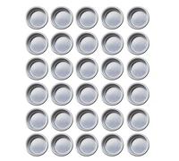 MALSSE Pack Of 30 Tealight Round Containers Mold For Crafting Aluminum Holders Round Jars Cups For Home Decors Making Cup