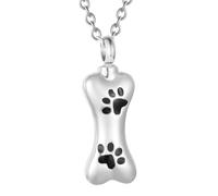 MALSSE Paw Printings Cremation Urn Jewelry Pet Ashes Necklaces Creative Ashes Jewelry