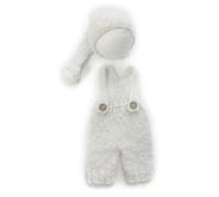 MALSSE Photography Props Suit For Baby Girl Boy 0-6M Photoshoots Costume Outfit Turban Hat Newborn Milestones Posing Clothes Infant Photoshooting Outfit