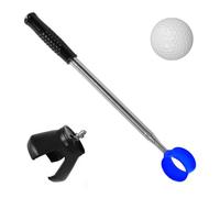 MALSSE Portable Golfs Ball Grabbers Pick Up Tool Scooper Stainless Steel Telescopic Pickers Accessories Telescopic Golf Ball Retrievers