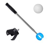 MALSSE Portable Golfs Ball Grabbers Pick Up Tool Scooper Stainless Steel Telescopic Pickers Accessories Telescopic Golf Ball Retrievers