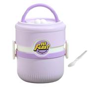 MALSSE Portable Stainless Steel Insulated Lunch Box Thermal Food Container for Commuting Travel and Picnics Leak Proof Lunch Container