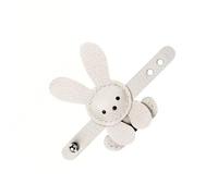 MALSSE Purse Charms for Handbags Backpack Accessories Bunnies Shaped Keychain Keyring Leather Bag Charm Lovely Charm Gift Leather Charms for Car Keys