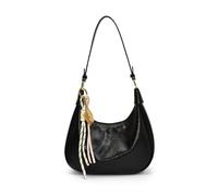 MALSSE Retro Shoulder Bag For Women Elegant Handbag PU Leather Underarm Purse With Rope Braid Pendant For Work Parties Or Date Fashion Commuters Bag