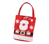 MALSSE Santa And Snowman Themed Felt Bags Children's Candy Bag Storage Pouches For Christmas Party Treats And Gifts Felt Sacks