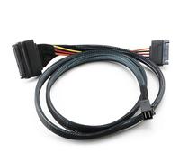 MALSSE SFF-8643 To -8639 Connector -8639 With 15Pin Power Adapter Cable Data Transmission Cable For PC Servers Data Transfer