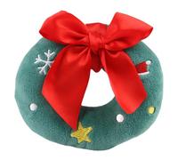MALSSE Soft Plush Squeaky Dog Toy Christmas Circles For Pet Owners And Holiday Gatherings Dog Cats Entertainment Toy Supply