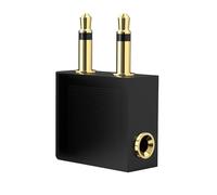 MALSSE Standard 3.5mm Port Aircraft Headphone Adapter Gold Plated Sound Splitter Wear Resistant 3.5 Plug Converter Aircraft Adapter