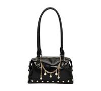 MALSSE Stylish 2025 Evening Purse For Women Casual Event And Music Festivals Shoulder Bag Elegant PU Leather Underarm Bags Punk Rivet Decorated Purse