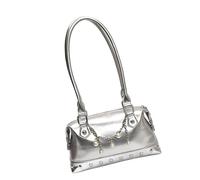 MALSSE Stylish 2025 Evening Purse For Women Casual Event And Music Festivals Shoulder Bag Elegant PU Leather Underarm Bags Punk Rivet Decorated Purse