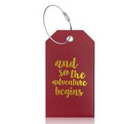 MALSSE Stylish Leather Luggage Labels With Full Back Privacy Cover Steel For Airport Boarding And Travel Luggage Label