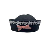 MALSSE Teens Adult Sailor Hat With Small Bowknot Decals Captain Hat Costume Navy Halloween Cosplay Teenager Navy Hats For Woman Wedding Hats For Girl Suit Girl Baseball Seafaring Woman
