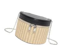 MALSSE Trendy Woven Box Handbag With Large Capacity Stylish Shoulder Purse PU Leather Crossbody Bag For Women Girls Office