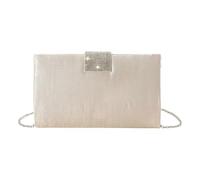 MALSSE Unique Rhinestones Embellished Evening Purse With Pleated Elegant Women's Shoulder Bag For Special Occasion Bridal Accessory