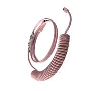 MALSSE USB a to Type C Mechanical Gaming Keyboards Coiled Cable Detachable Aviation Coiled Power Cord Desktop Cable