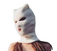 MALSSE Wacky Hat For Adult Autumn Winter Knitted Halloween Party Photography Props Terrifying Robber Cap