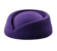 MALSSE Women Stewardess Costume Accessories Flight Attendant Hat For Real-Estate Uniform Vintage British Stewardess Hat Airline Ladies