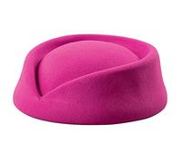 MALSSE Women Stewardess Costume Accessories Flight Attendant Hat For Real-Estate Uniform Vintage British Stewardess Hat Airline Ladies