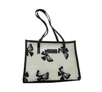 MALSSE Womens Flower Tote Bag Large Capacity Shopping Fashion PU Leather Underarm Korean Handbags Shoulder All-matching Shoulder Pu Leather Handbag Large Capacity For Women