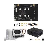 MALSSE X1005 Double NVMe Solid Disk Expansion Adapter Board For Small Computer Storage Upgrades With Blue LED Light NVMe Double Solid Disk Adapter Board HAT
