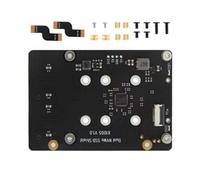 MALSSE X1005 Double NVMe Solid Disk Expansion Adapter Board For Small Computer Storage Upgrades With Blue LED Light NVMe Double Solid Disk Adapter Board HAT
