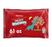 Malt-O-Meal Fruity Dyno Bites Cereal, Gluten Free Breakfast Cereals with Fruity Flavour, Large Cereal for Family, 6 oz Resealable Cereal Bag