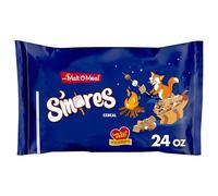 Malt-O-Meal S'mores Breakfast Cereal, Smores Cereal with Honey Graham Squares and Chocolate Puffs and Marshmallow Bits, Large Cereal for Family, 24 Oz, Resealable Cereal Bag
