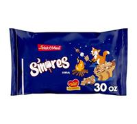 Malt-O-Meal S'mores Breakfast Cereal, Smores Cereal with Honey Graham Squares and Chocolate Puffs and Marshmallow Bits, Large Cereal for Family, 30 Ounce, Resealable Cereal Bag