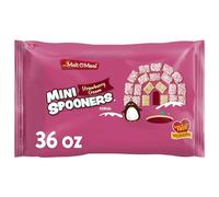 Malt-O-Meal Strawberry Cream Mini Spoon Shredded Wheat Cereal Frosted Strawberry Breakfast Cereal Square Large Cereal for Family 1020ml Resealable Cereal Bag