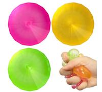 Malt Sugar Series 3-Pack Crystal Gel Squishies (Cube+Diamond+Polygon), Translucent Sensory Toys for Autism & Stress Relief Fidget Gift Set (Diamond2)