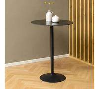 Malta Bar Table - Round - Black Ceramic