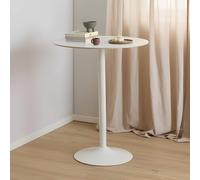 Malta Bar Table - Round - White Ceramic