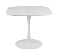 Malta Ceramic Square Dining Table In White