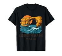 Malta Coastal Vista - Iconic Azure Window Tribute T-Shirt