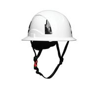 Malta Dynamics Apex Safety Helmets - Type 2 Class C Full Brim Vented Rated for Upper, Front, Back and Side Impact, OSHA and ANSI Compliant (White)