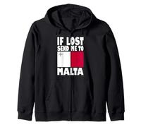Malta Flag Design | If lost send me to Malta Zip Hoodie