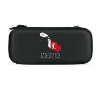 Malta Flag Map National Emblem Compatible with Switch Case Bag Travel Protective Cover Handbag with 15 Game Accessories