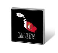 Malta Flag Map National Emblem Square Brooch Metal Pin Badges Fashion Lapel Pins Jewellery Unisex