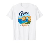 Malta Gozo Value Graphic T-Shirt, Men, White, L