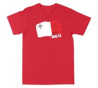 Malta Heritage Flag Design Tees Boys Girls Malta State Flag Cool Graphic T Shirt Kids, 1-2 Years, Red