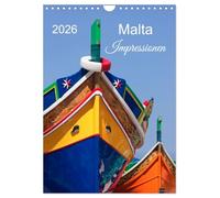 Malta Impressions UK-Version (Wall Calendar 2026 DIN A4 Portrait), CALVENDO 12 Month Wall Calendar