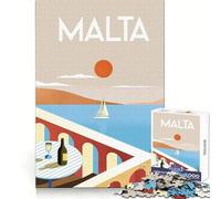 Malta Jigsaw Puzzles for Adults 1000 Piece Brain Memory Pleasant Leisure Tight Lock Creative Gift size 50x75cm